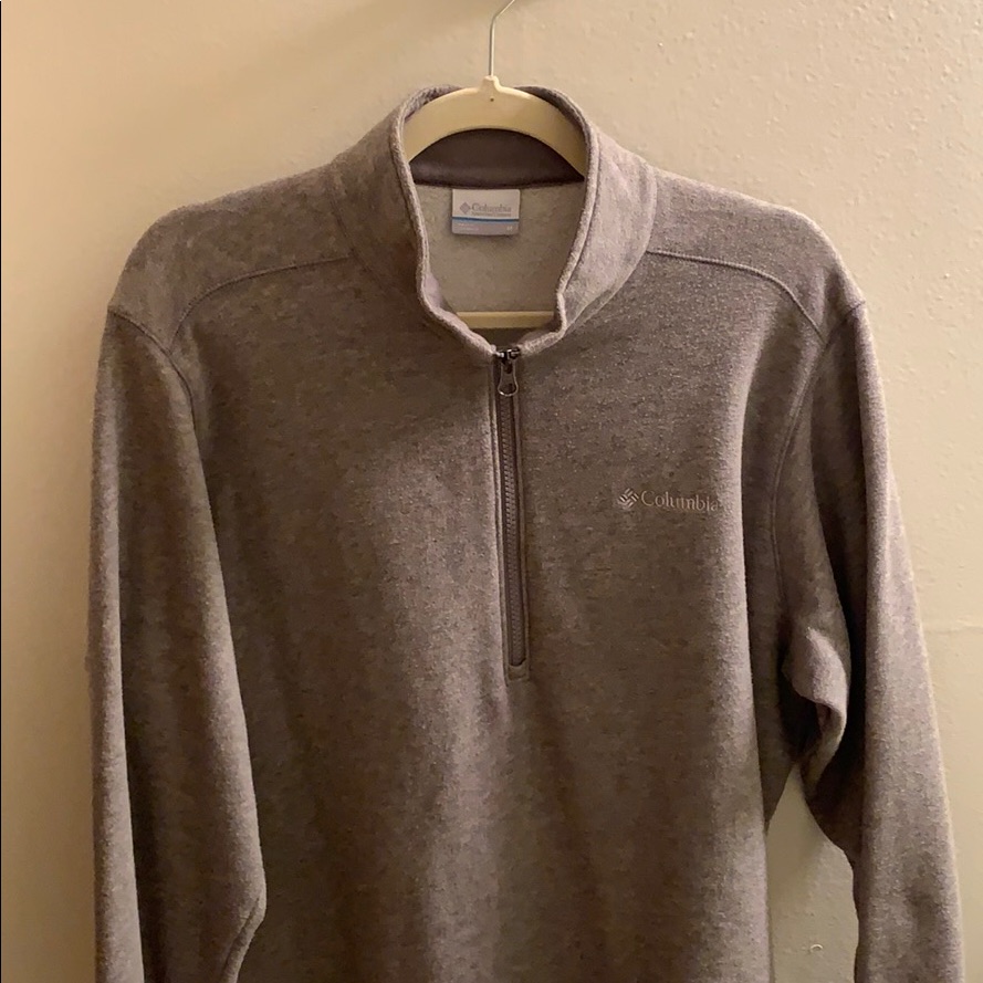 Grey Columbia Mens Quarterzip M